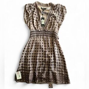 BCBGMaxAzria NWT Polka Dot Mini Dress with Tie